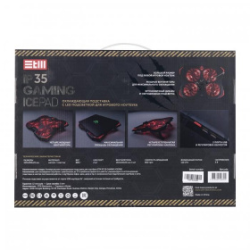 Подставка для ноутбука STM IP35 Black. STM Laptop Cooling IP35 Black (17,3"", 4x(140x140),   plastic+metal mesh)